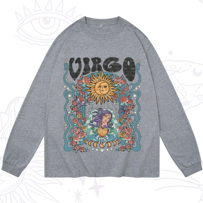 Purplehecate Virgo Spirit Zodiac Long Sleeve T-Shirt