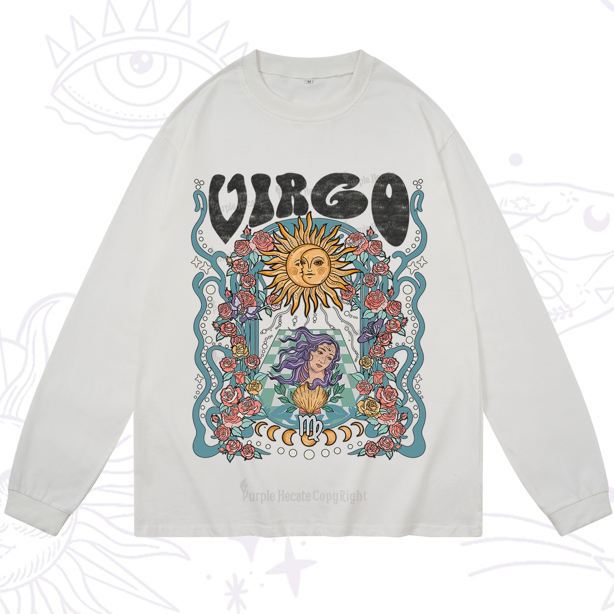 Purplehecate Virgo Spirit Zodiac Long Sleeve T-Shirt