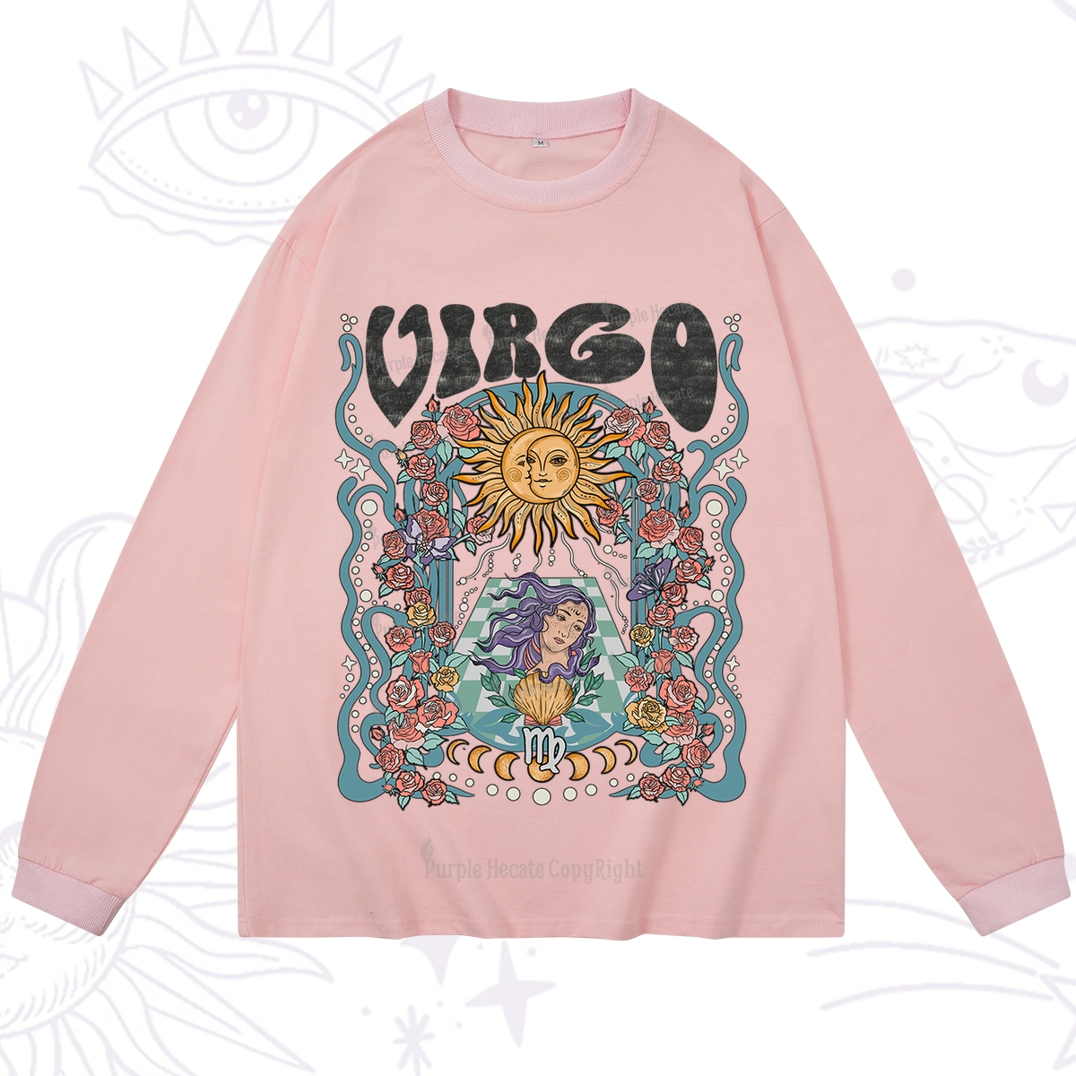 Purplehecate Virgo Spirit Zodiac Long Sleeve T-Shirt
