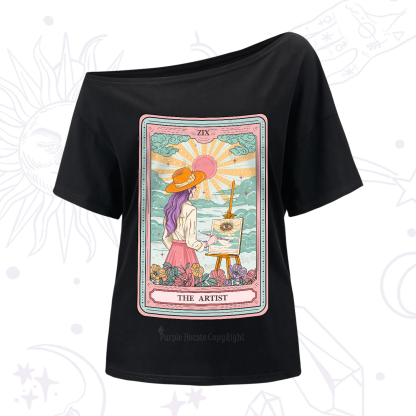 Purplehecate The Artist Tarot One-Shoulder T-Shirt