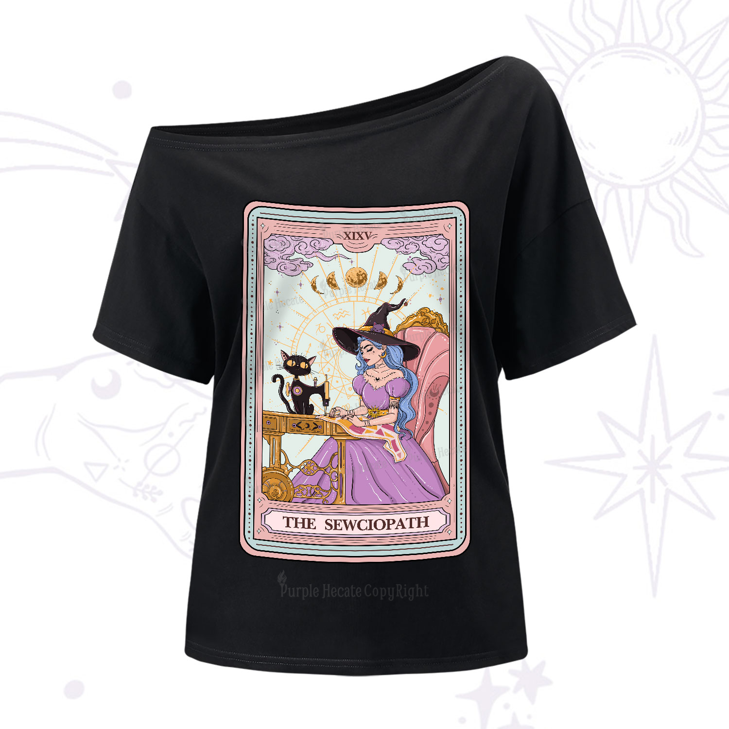 Purplehecate The Sewciopath Tarot One-Shoulder T-Shirt