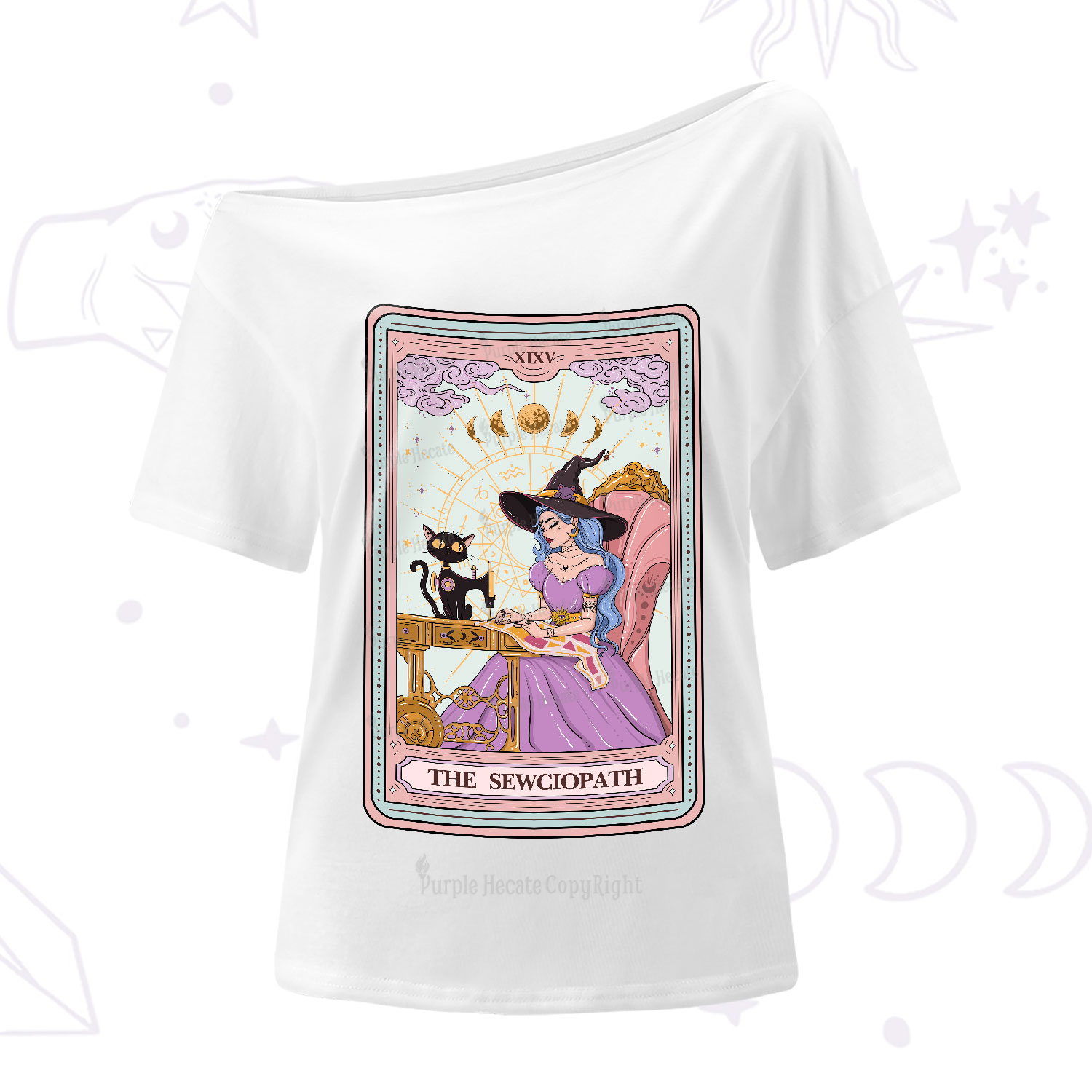 Purplehecate The Sewciopath Tarot One-Shoulder T-Shirt