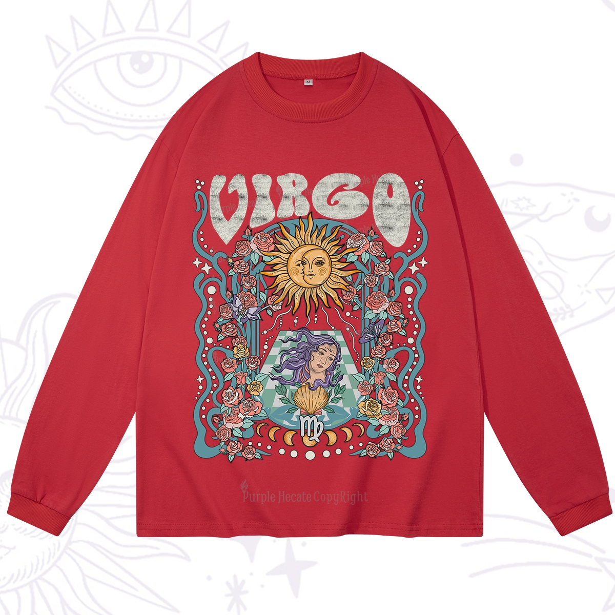 Purplehecate Virgo Spirit Zodiac Long Sleeve T-Shirt