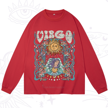 Purplehecate Virgo Spirit Zodiac Long Sleeve T-Shirt