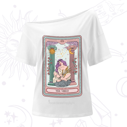 Purplehecate The Virgo Goddess Tarot One-Shoulder T-Shirt