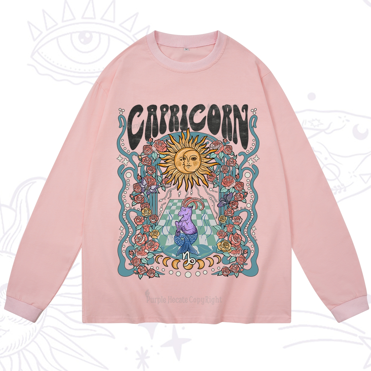 Purplehecate Capricorn Spirit Zodiac Long Sleeve T-Shirt