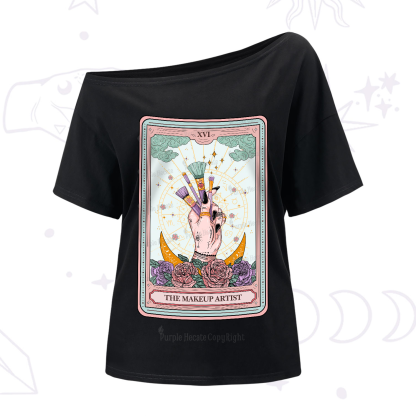 Purplehecate The Makeup Artist Life Tarot One-Shoulder T-Shirt