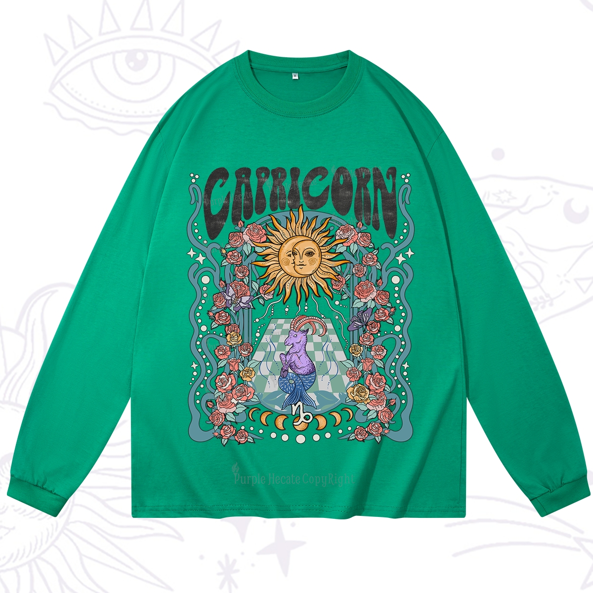 Purplehecate Capricorn Spirit Zodiac Long Sleeve T-Shirt