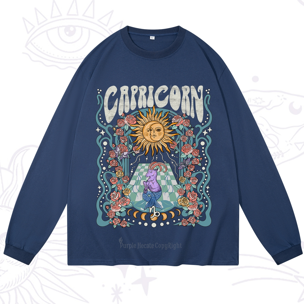 Purplehecate Capricorn Spirit Zodiac Long Sleeve T-Shirt