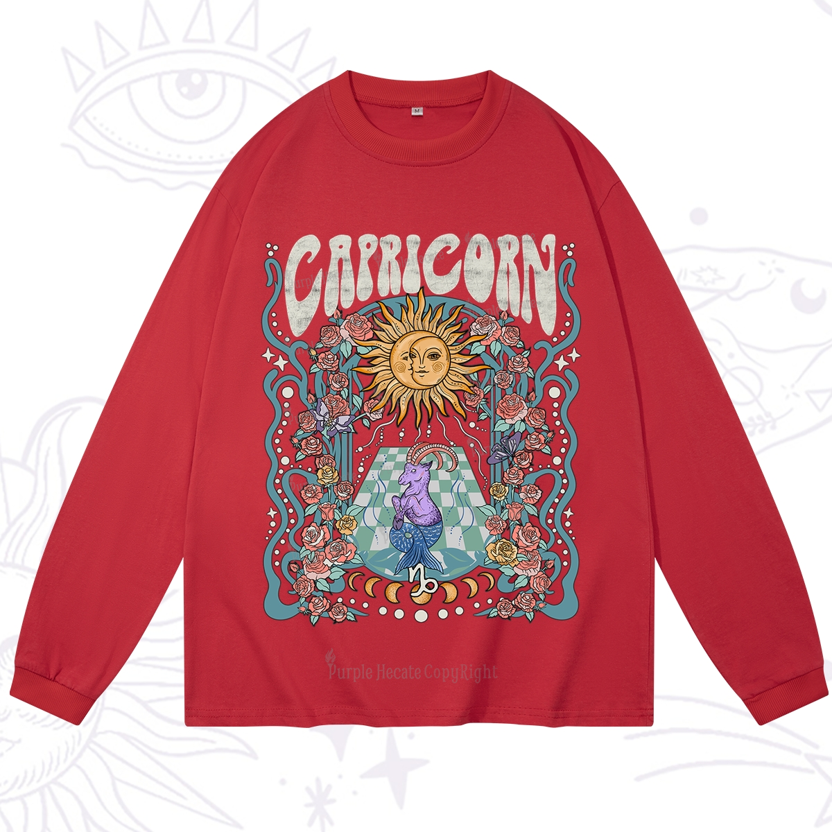 Purplehecate Capricorn Spirit Zodiac Long Sleeve T-Shirt