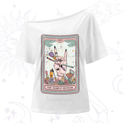 Purplehecate The Makeup Hustler Tarot One-Shoulder T-Shirt