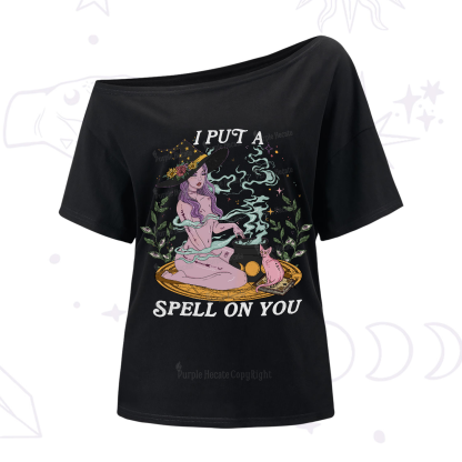 Purplehecate I Put A Spell On You One-Shoulder T-Shirt