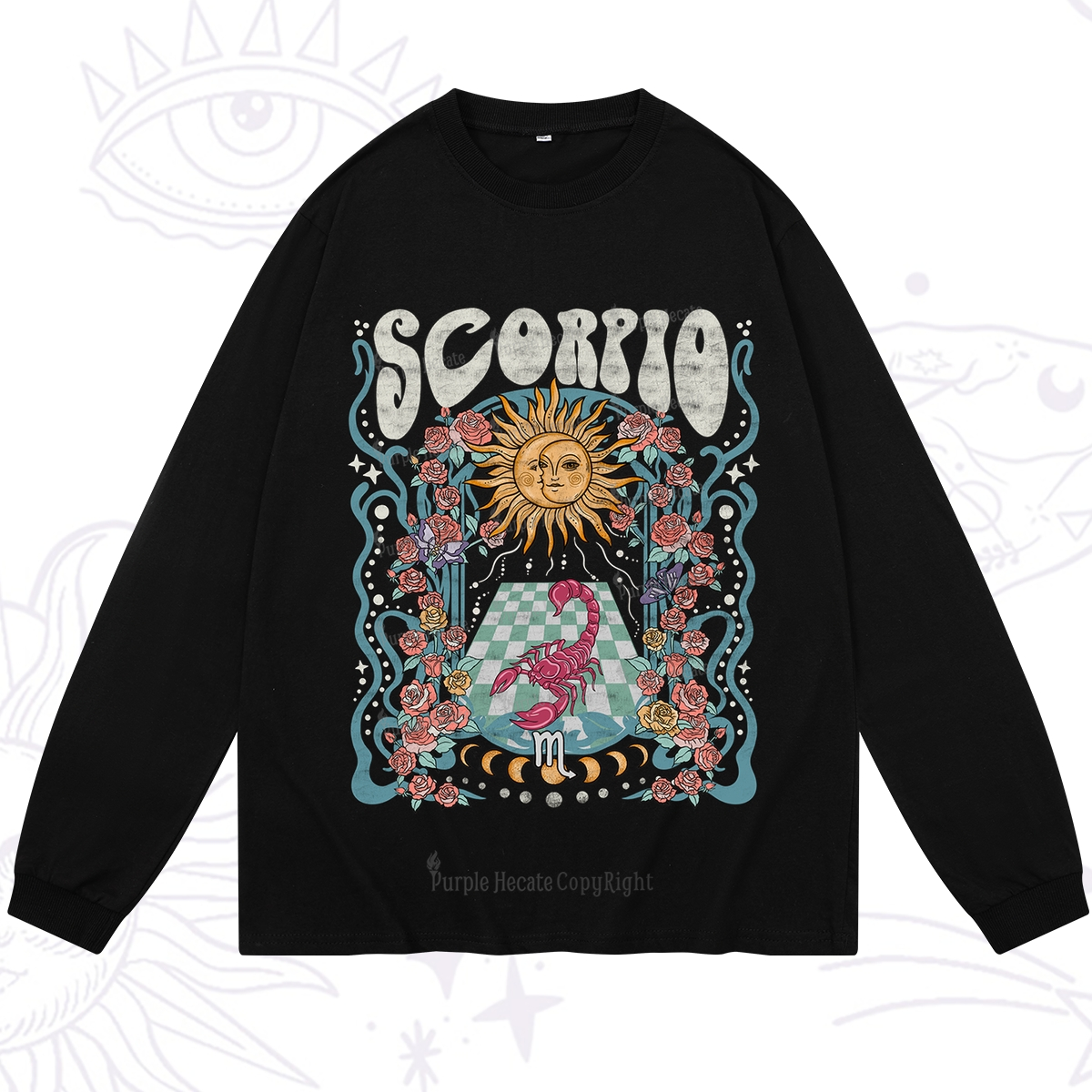 Purplehecate Scorpio Spirit Zodiac Long Sleeve T-Shirt