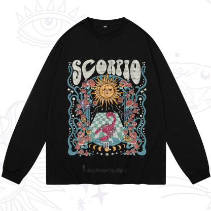 Purplehecate Scorpio Spirit Zodiac Long Sleeve T-Shirt