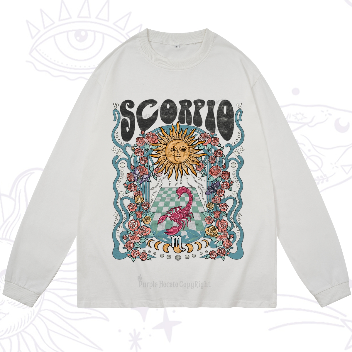 Purplehecate Scorpio Spirit Zodiac Long Sleeve T-Shirt