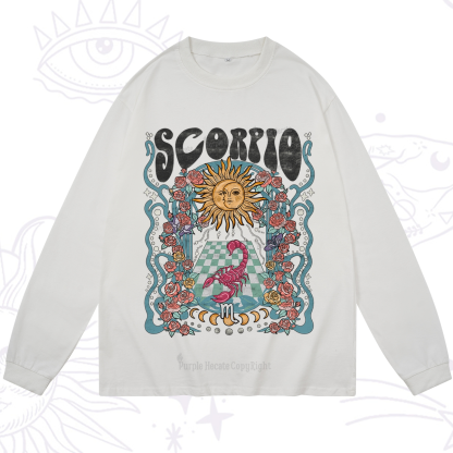 Purplehecate Scorpio Spirit Zodiac Long Sleeve T-Shirt