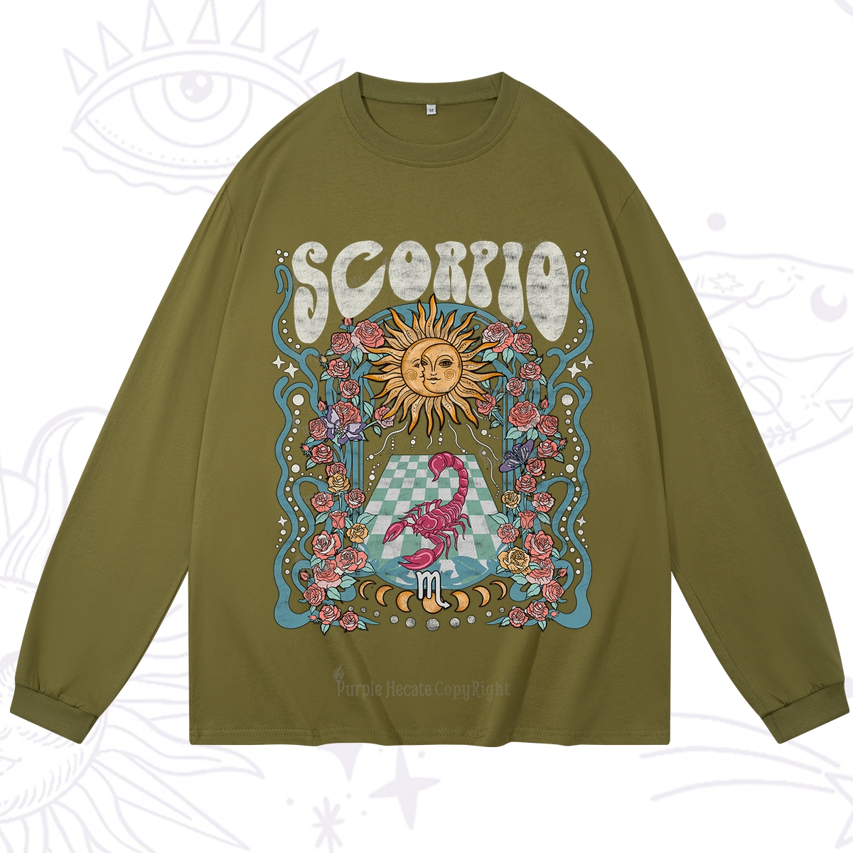 Purplehecate Scorpio Spirit Zodiac Long Sleeve T-Shirt