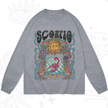 Purplehecate Scorpio Spirit Zodiac Long Sleeve T-Shirt