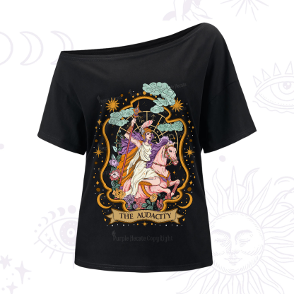 Purplehecate The Audacity Goddess One-Shoulder T-Shirt