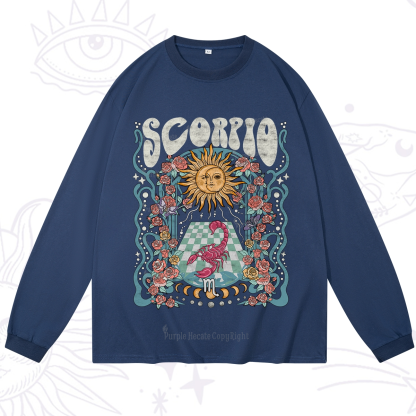 Purplehecate Scorpio Spirit Zodiac Long Sleeve T-Shirt