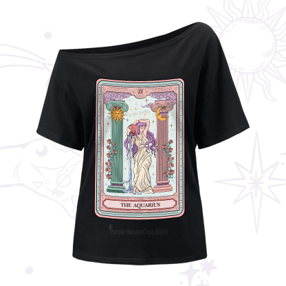 The Aquarius Goddess Tarot One-Shoulder T-Shirt
