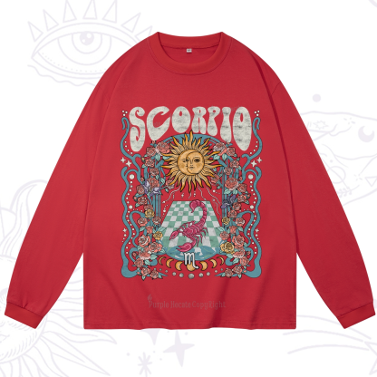Purplehecate Scorpio Spirit Zodiac Long Sleeve T-Shirt
