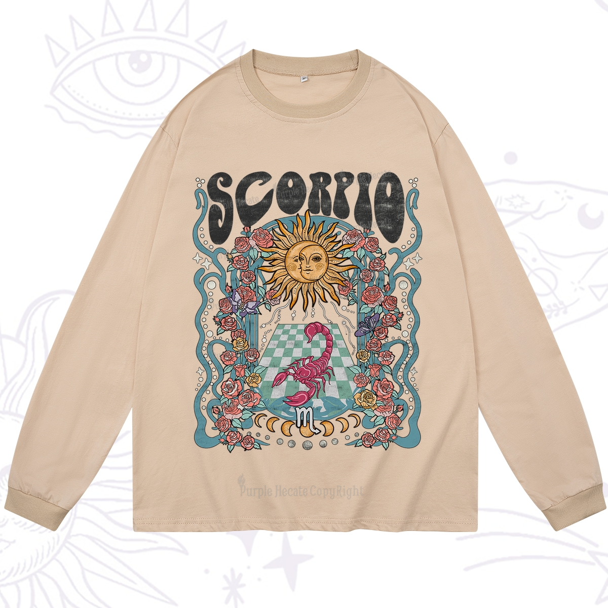 Purplehecate Scorpio Spirit Zodiac Long Sleeve T-Shirt