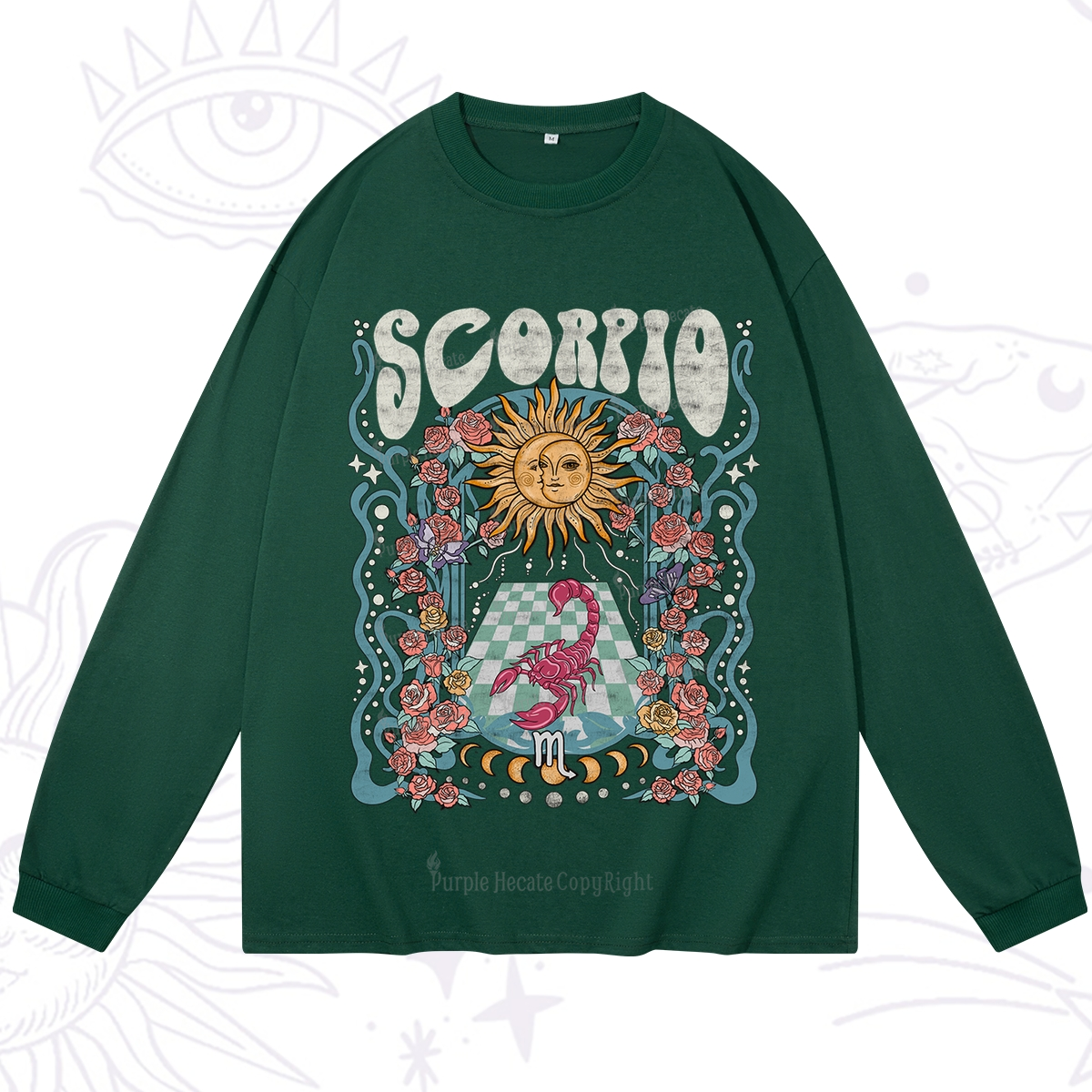 Purplehecate Scorpio Spirit Zodiac Long Sleeve T-Shirt