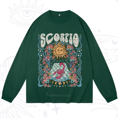 Purplehecate Scorpio Spirit Zodiac Long Sleeve T-Shirt