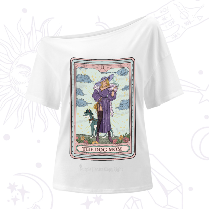 Purplehecate The Dog Mom Tarot One-Shoulder T-Shirt