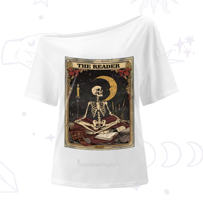 Purplehecate The Reader Tarot Card One-Shoulder T-Shirt