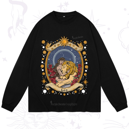 Purplehecate Celestial Leo Zodiac Long Sleeve T-Shirt