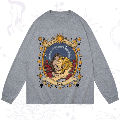 Purplehecate Celestial Leo Zodiac Long Sleeve T-Shirt