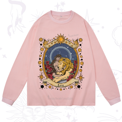 Purplehecate Celestial Leo Zodiac Long Sleeve T-Shirt
