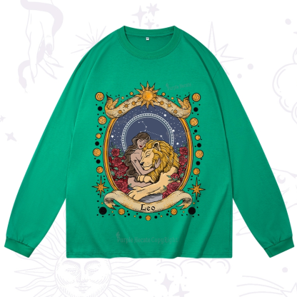 Purplehecate Celestial Leo Zodiac Long Sleeve T-Shirt