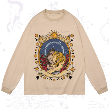 Purplehecate Celestial Leo Zodiac Long Sleeve T-Shirt