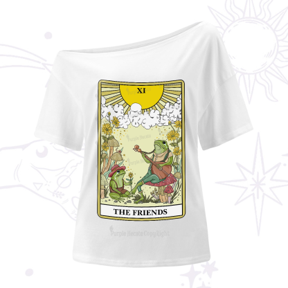Purplehecate The Friends Tarot Card One-Shoulder T-Shirt