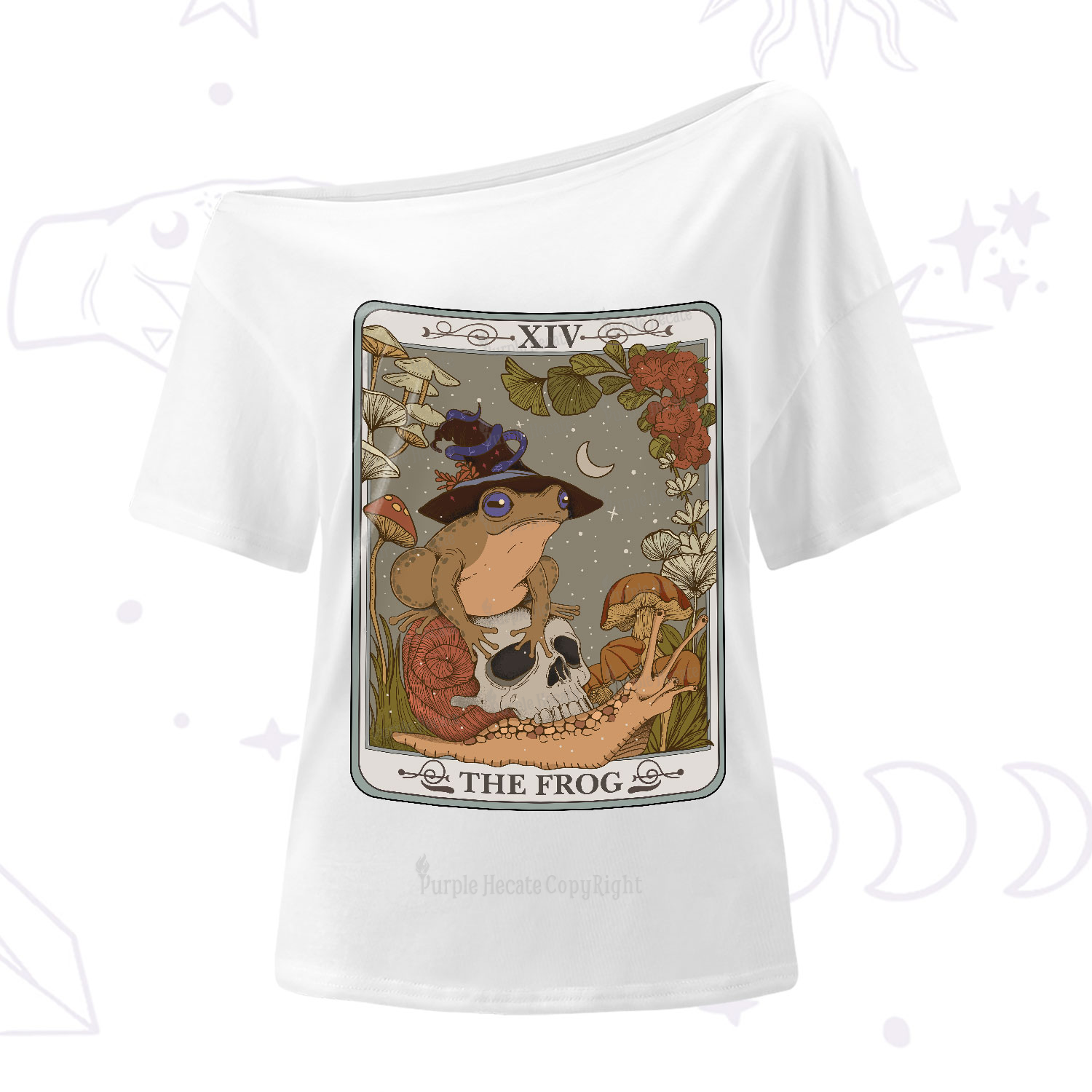 Purplehecate The Frog Tarot One-Shoulder T-Shirt