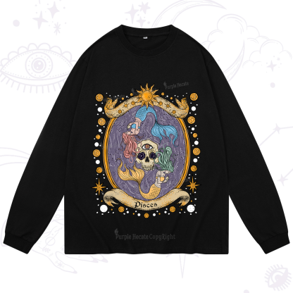 Purplehecate Celestial Pisces Zodiac Long Sleeve T-Shirt