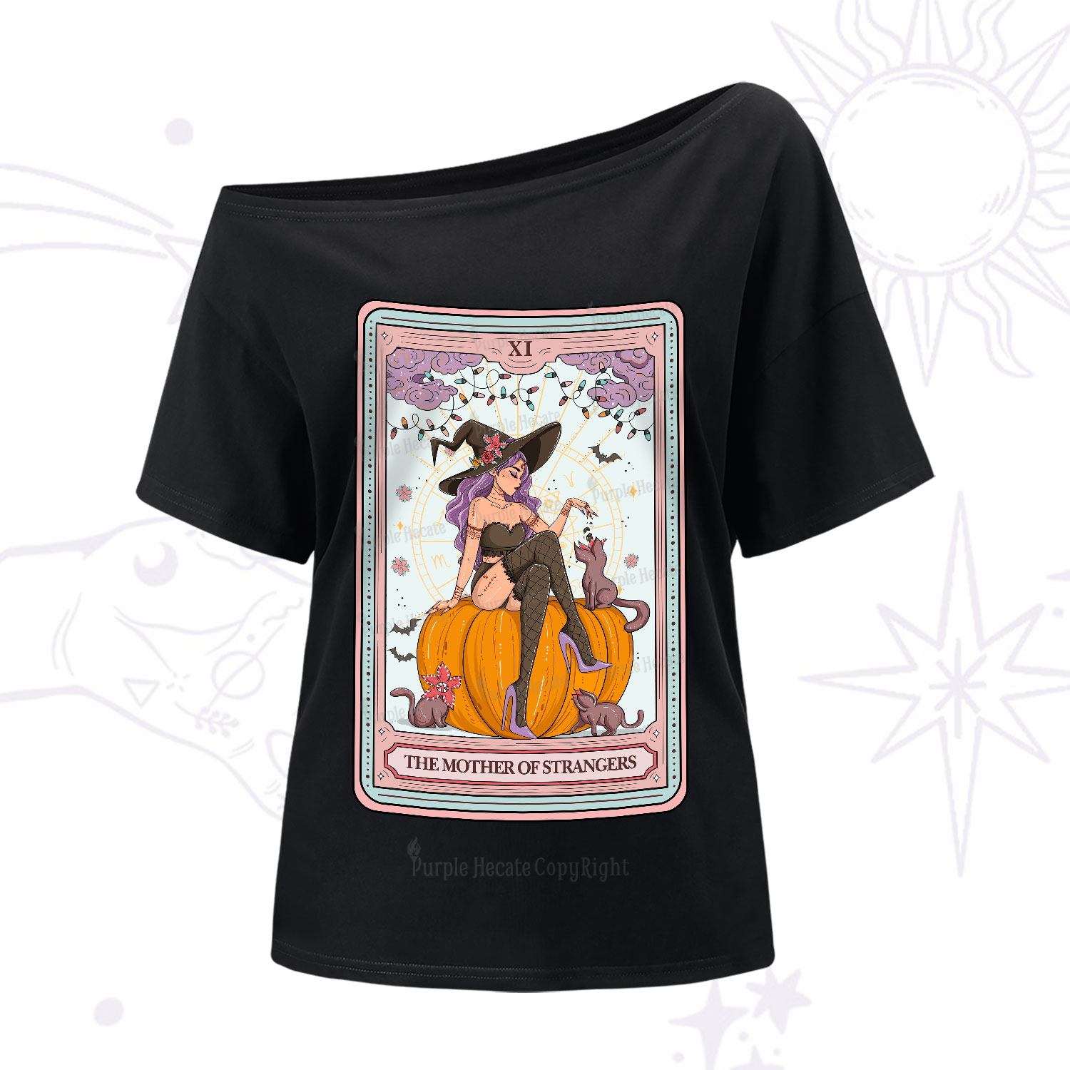 Purplehecate The Mother Of Strangers Tarot One-Shoulder T-Shirt