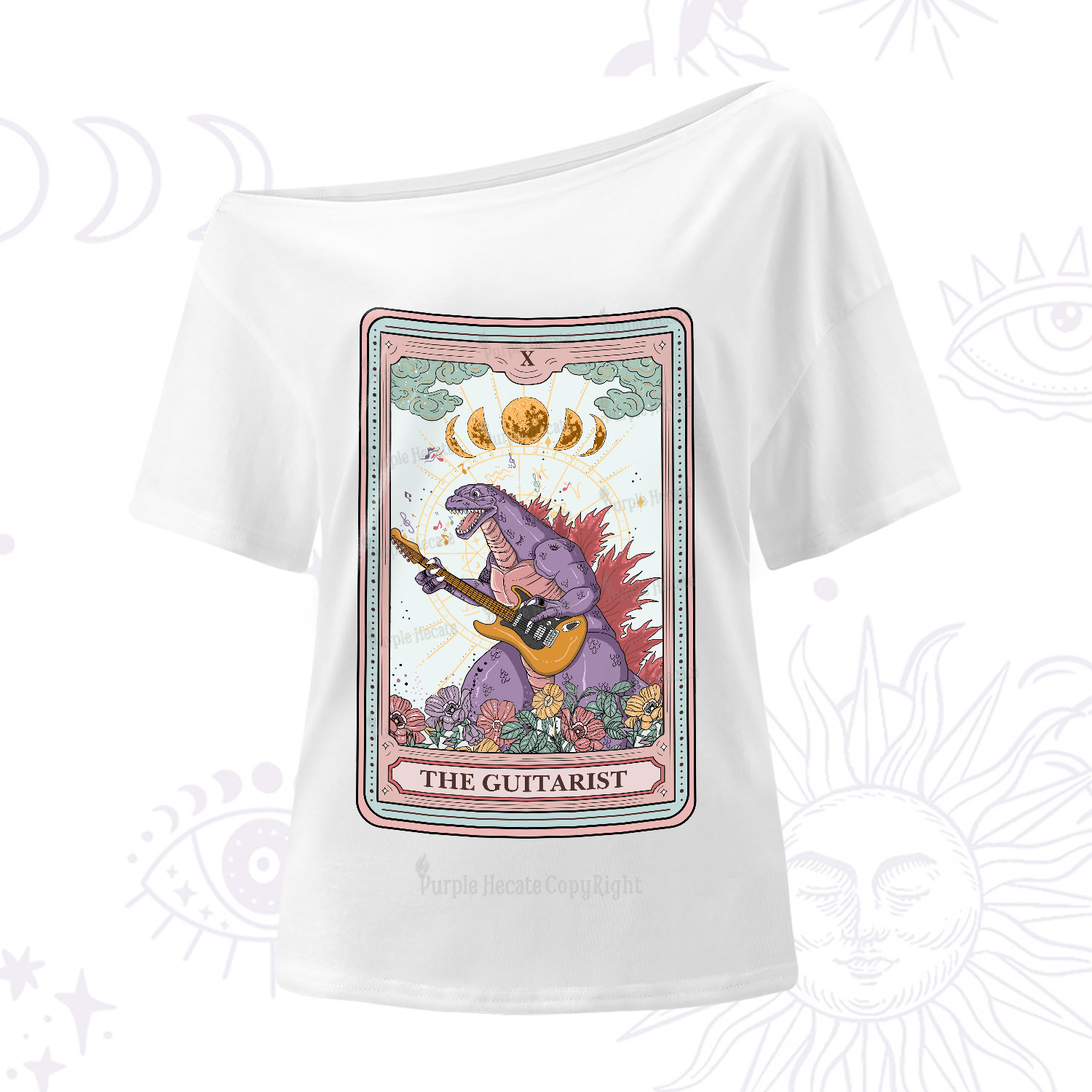 Purplehecate The Guitarist Tarot One-Shoulder T-Shirt