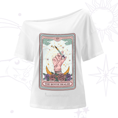 Purplehecate The Botox Dealer Tarot Card One-Shoulder T-Shirt