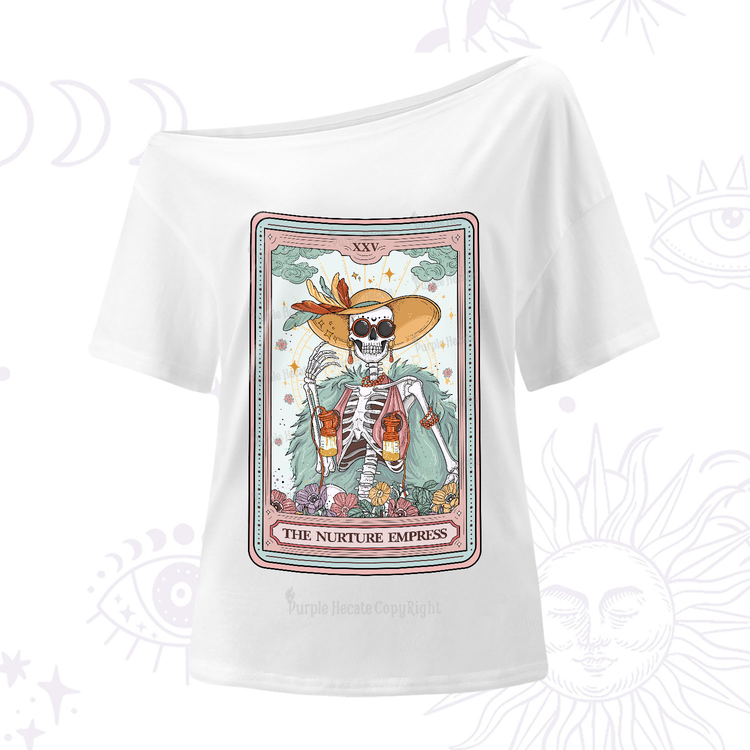 Purplehecate The Nurture Empress Tarot One-Shoulder T-Shirt