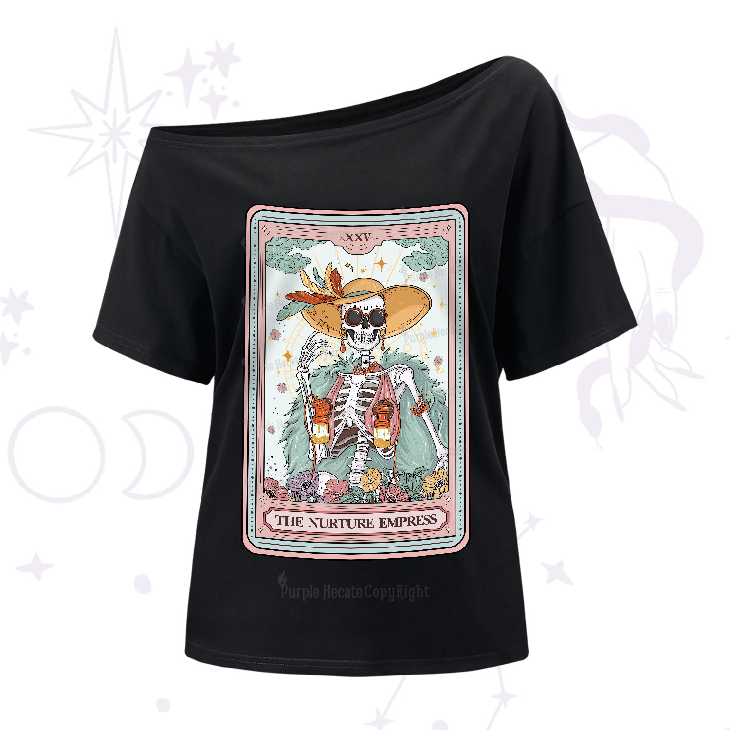 Purplehecate The Nurture Empress Tarot One-Shoulder T-Shirt