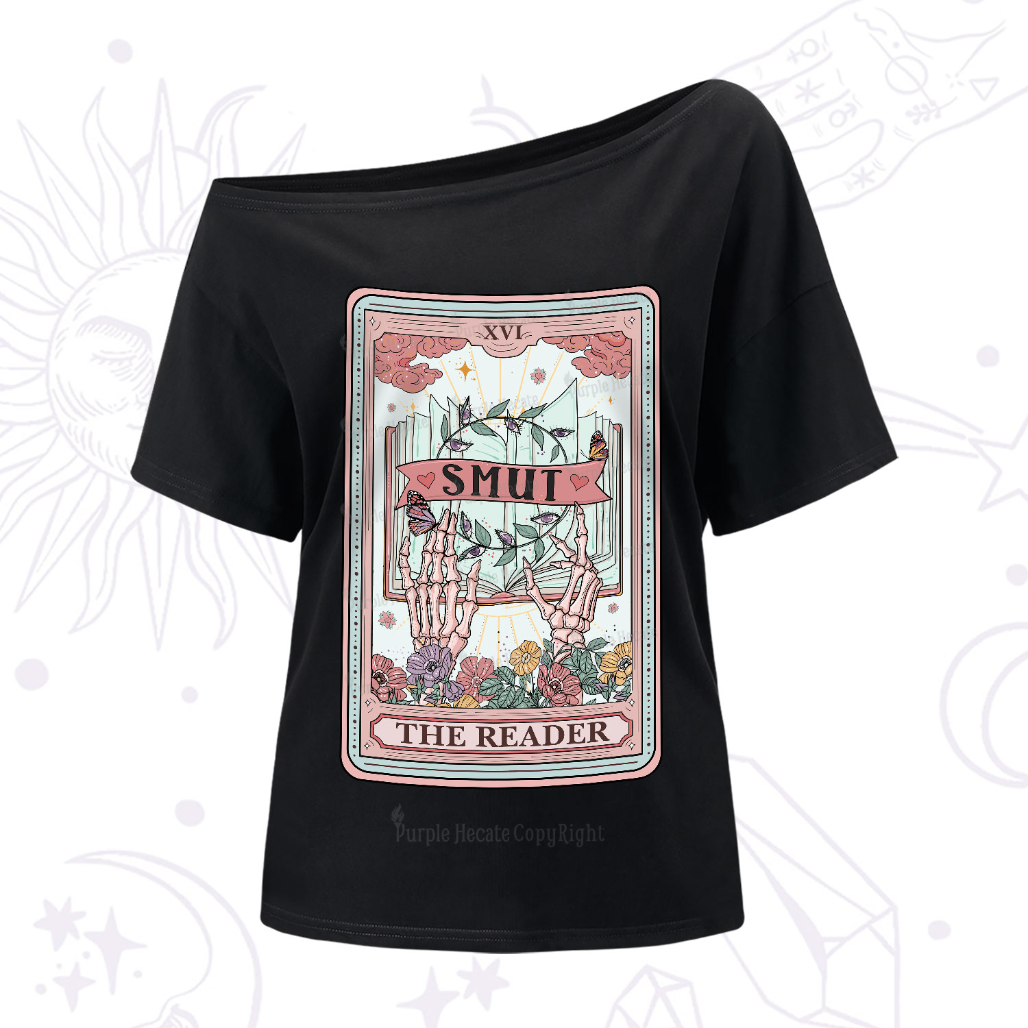 Purplehecate The Smut Reader Tarot One-Shoulder T-Shirt