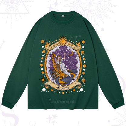 Purplehecate Celestial Scorpio Zodiac Long Sleeve T-Shirt