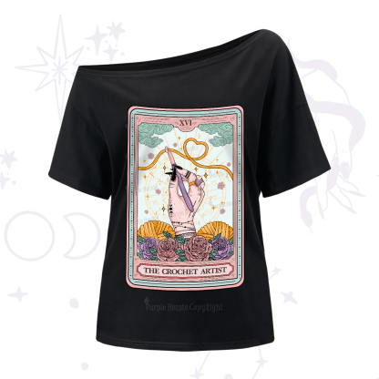 Purplehecate The Crochet Artist Tarot Card One-Shoulder T-Shirt