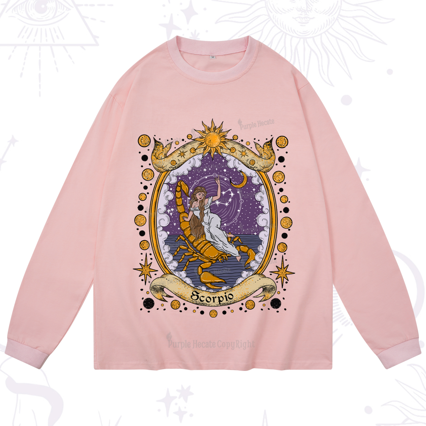 Purplehecate Celestial Scorpio Zodiac Long Sleeve T-Shirt