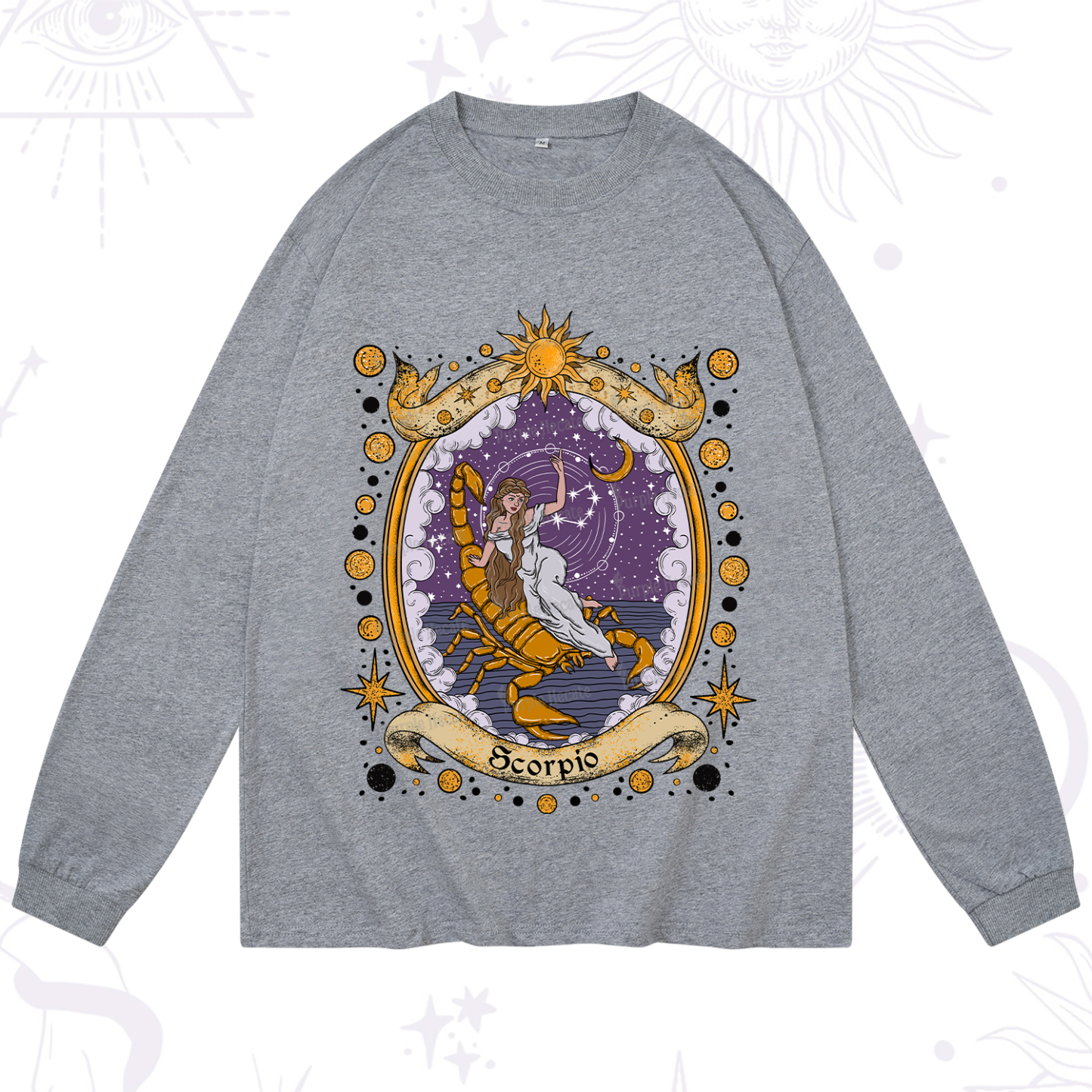 Purplehecate Celestial Scorpio Zodiac Long Sleeve T-Shirt
