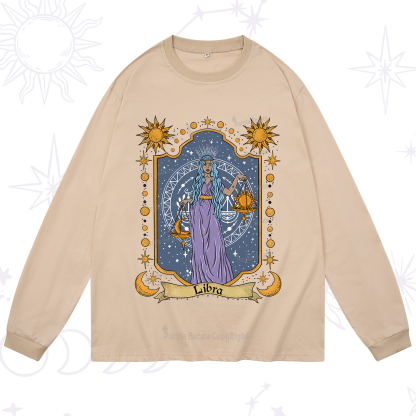 Purplehecate Libra Zodiac Long Sleeve T-Shirt